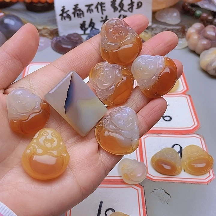 【闪购商品】未镶嵌玛瑙/玉髓珠宝半成品惜**花