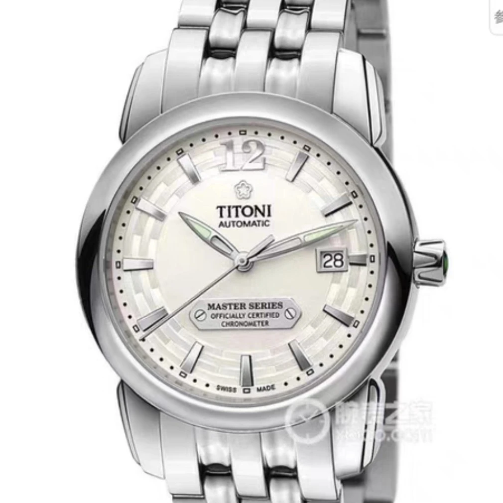 99新 Titoni/梅花 大师系列/表径40mm/全套