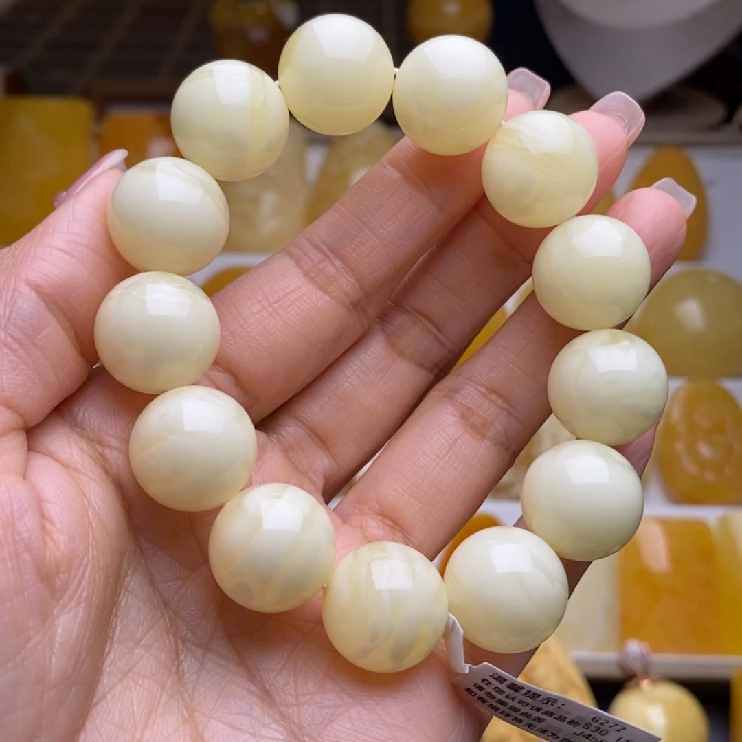 蜜蜡颈饰未镶嵌静**月，