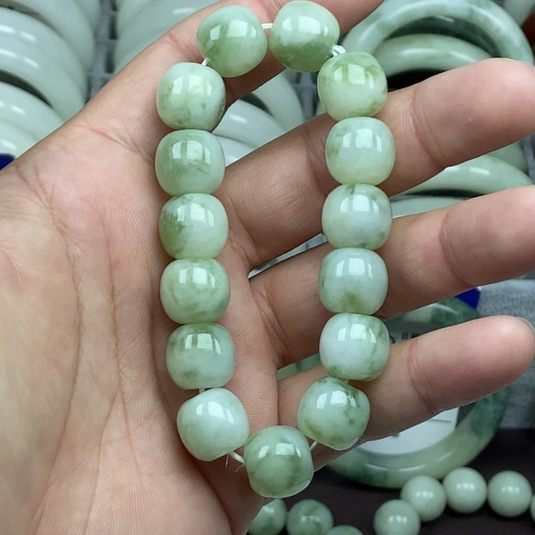 蛇纹石玉未镶嵌手链