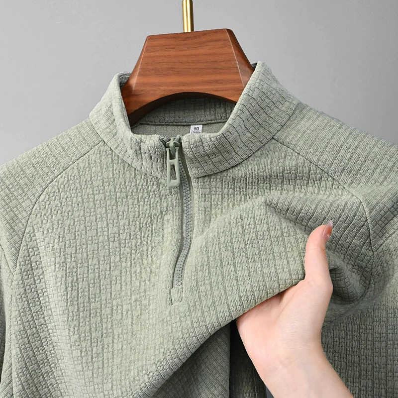 保罗正版长袖秋款男士商务中年休闲百搭长袖高领POLO潮流黑色上衣