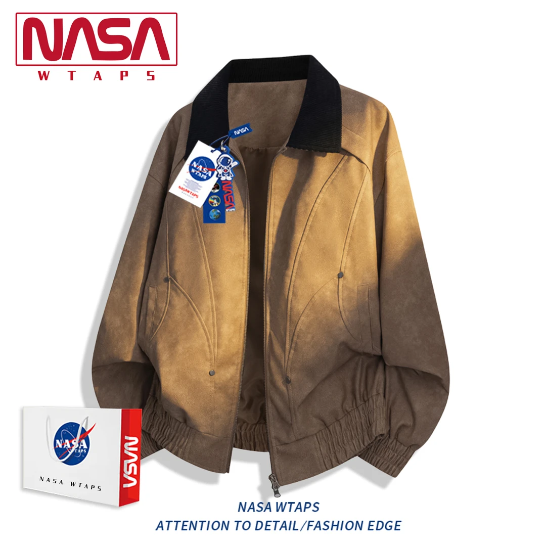 NASA WTAPS美式复古潮流长袖夹克男秋季轻奢休闲百搭宽松大码外套