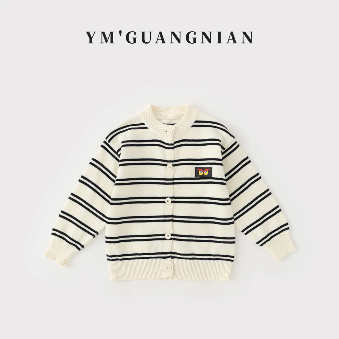 【幼棉光年】春季男童纯色时尚洋气百搭圆领毛衣323137