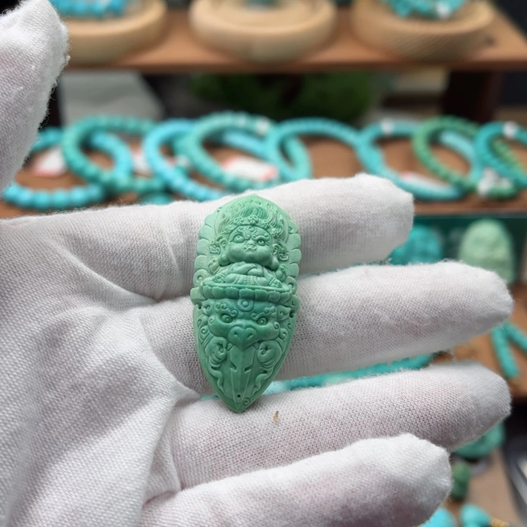 未镶嵌绿松石黑天金刚杵