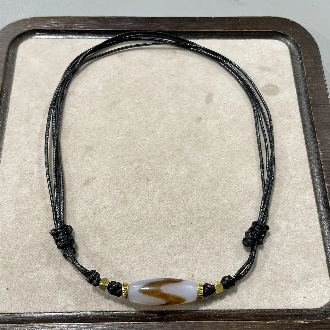 B868玛瑙珠子新中式国风民族款吊坠手串（底色多样，发其一）