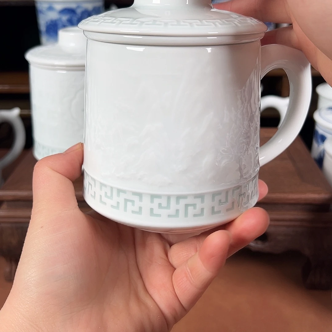 景德镇高温陶瓷办公杯家用