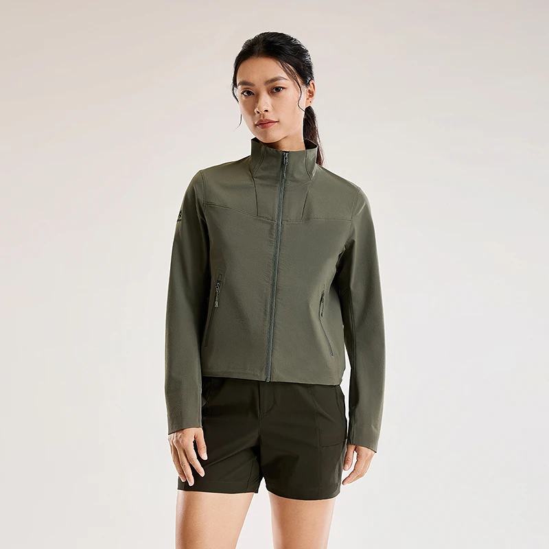 KAILAS凯乐石 【M8】女款立领保暖软壳衣防风连帽登山服 KG2519207