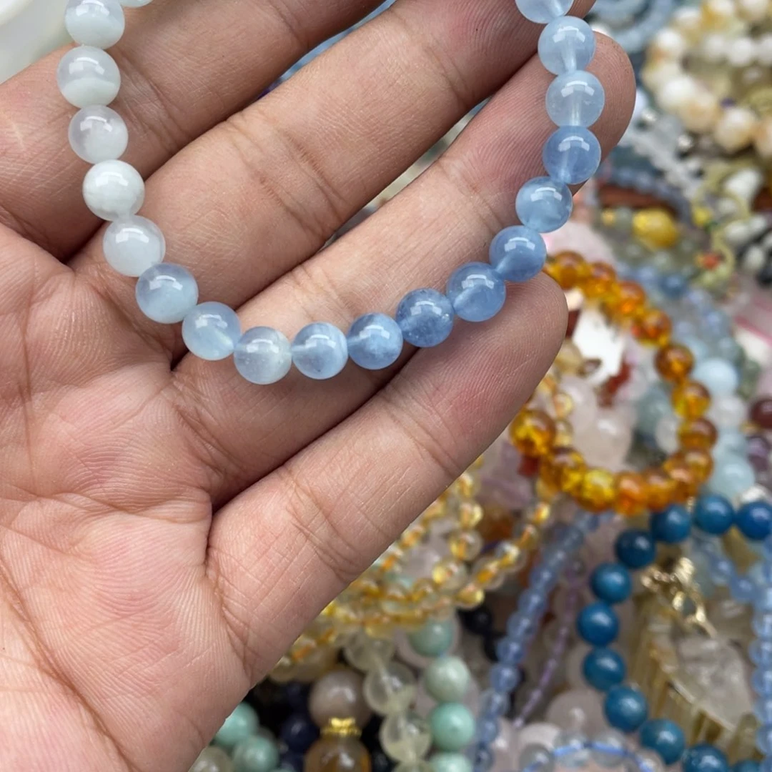 银S925镶嵌手链烟晶