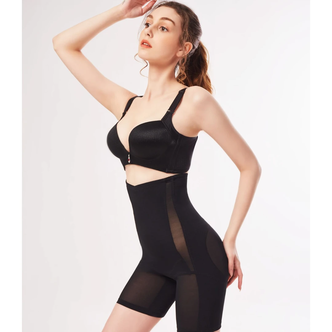 时尚简约舒适高腰收腹塑形高腰裤A007