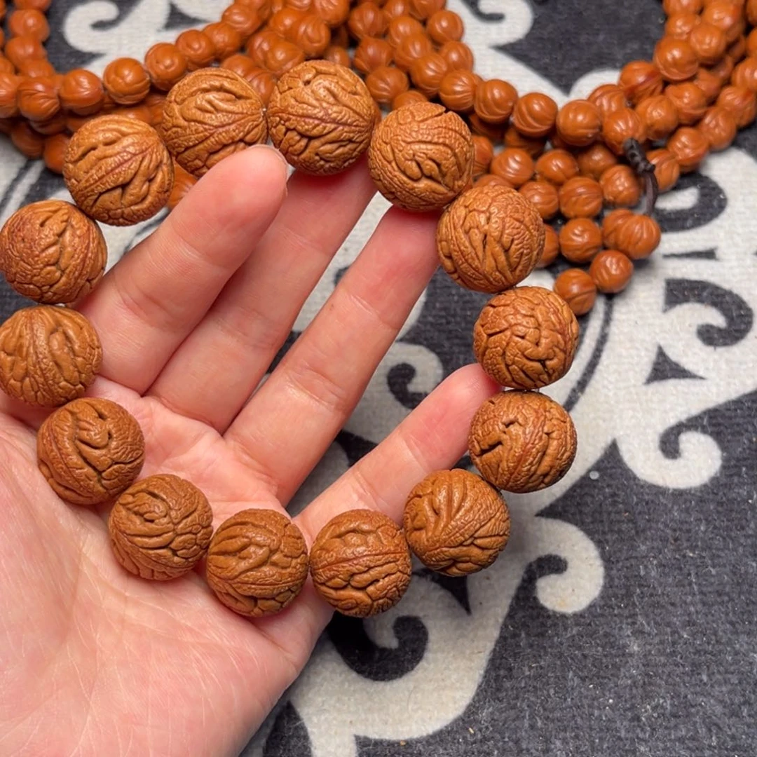桃核手串龙纹龙珠19