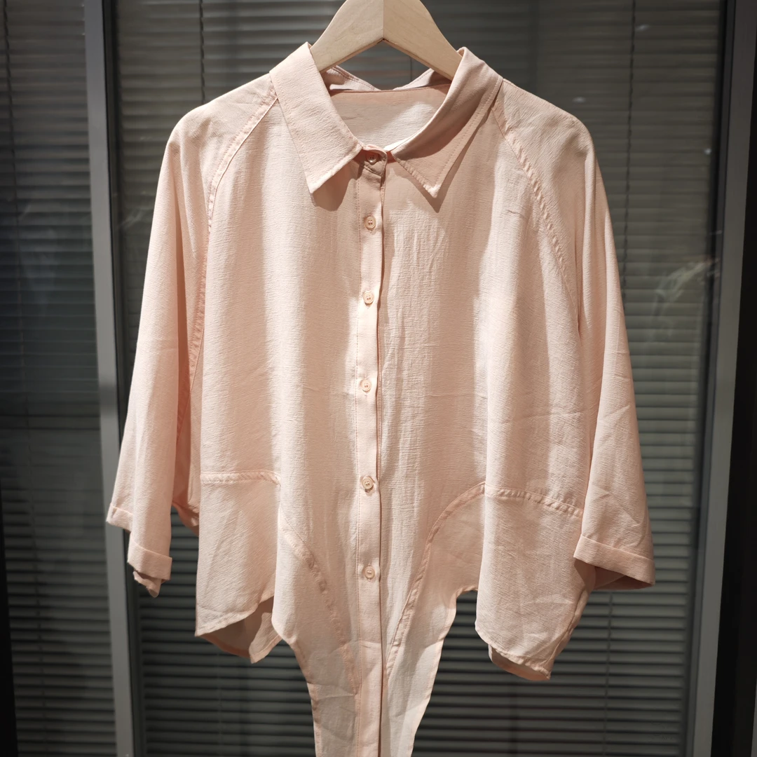【690-718】小衫衬衫内搭衬衣时尚休闲春夏薄款百搭简约夏季宽松
