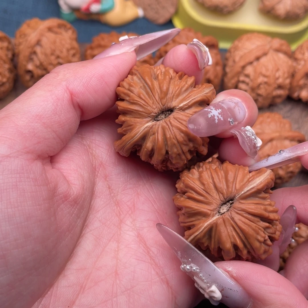 把件文玩核桃全品精配红皮平谷楼40