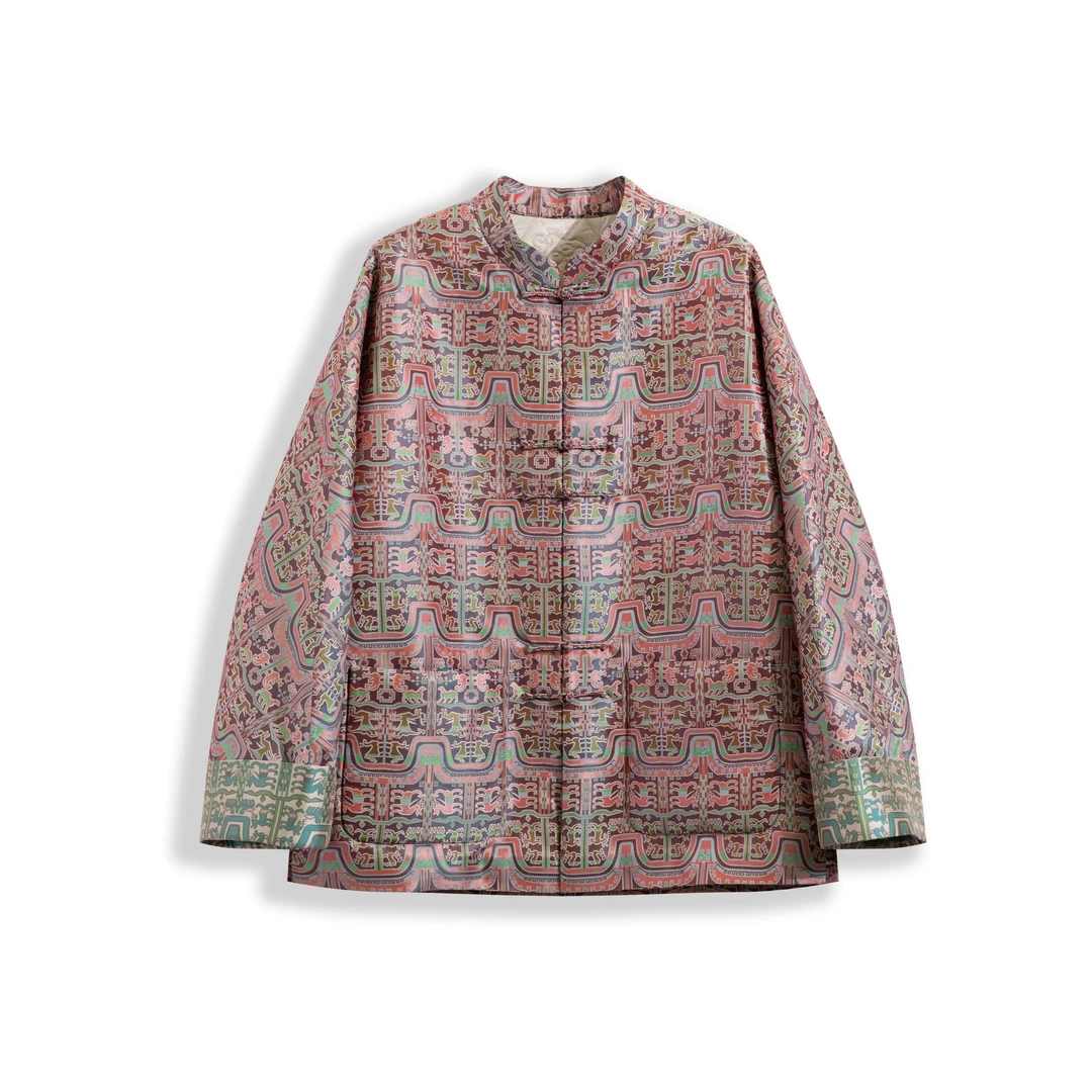 新中式国风满分桑蚕丝蜀锦外套H25029