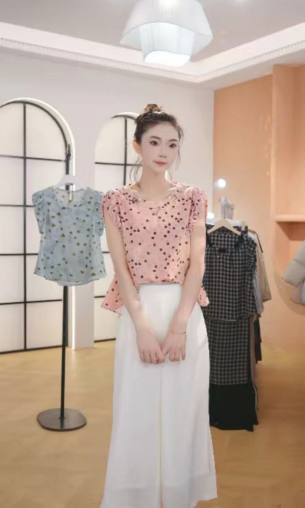 M1801 夏装两件套2025年时尚新款中国风休闲气质显瘦轻奢妈妈装女