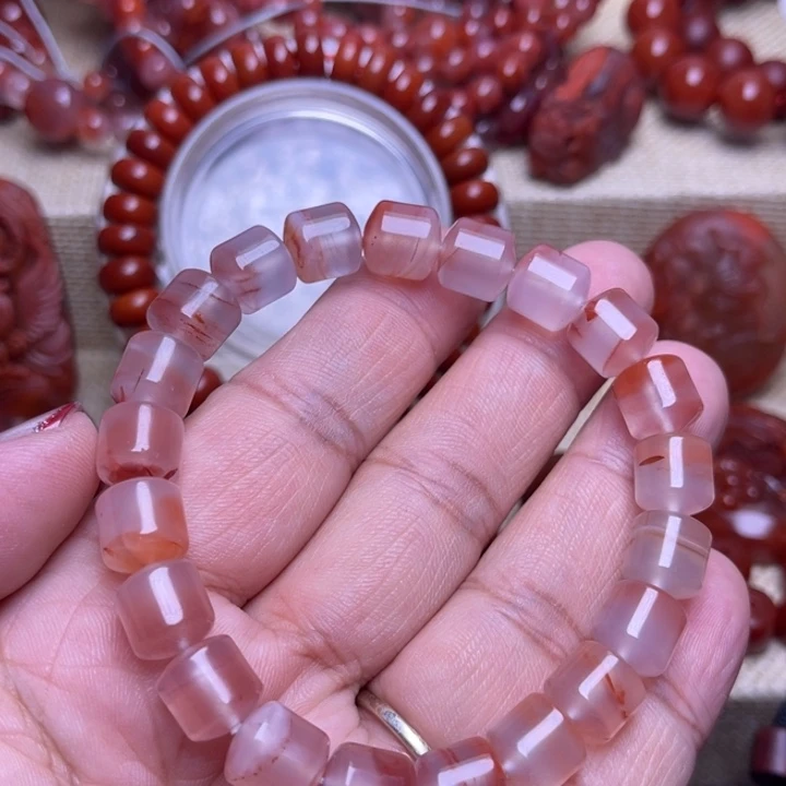 南红玛瑙未镶嵌手链红运当头9 M