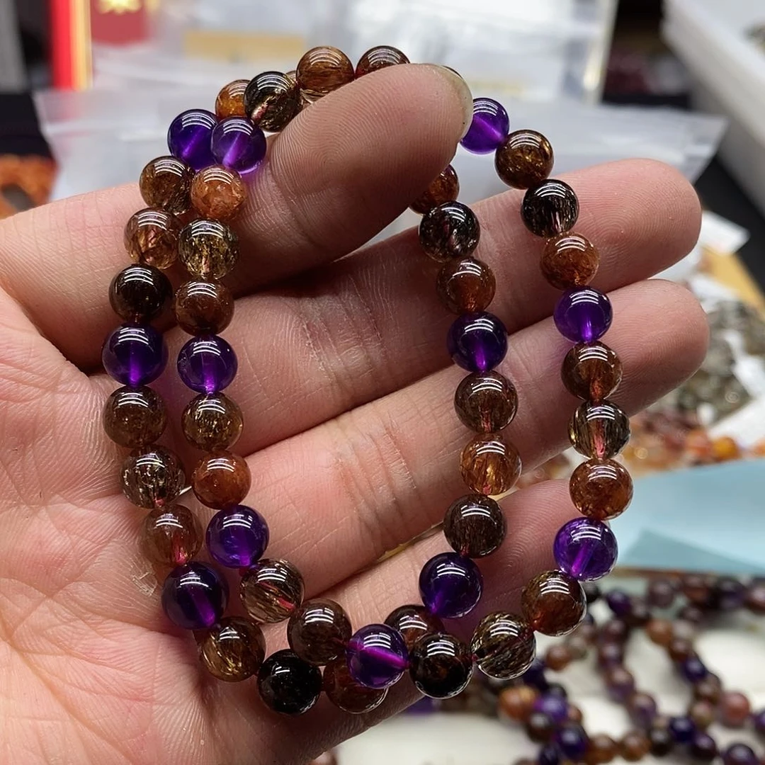 水晶手链未镶嵌多样性发货发一条