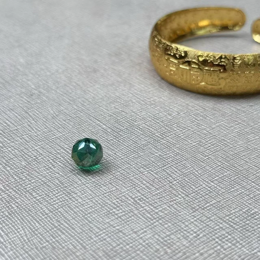 璀璨设计Y1997金奢绿珠赠宽版手镯J42