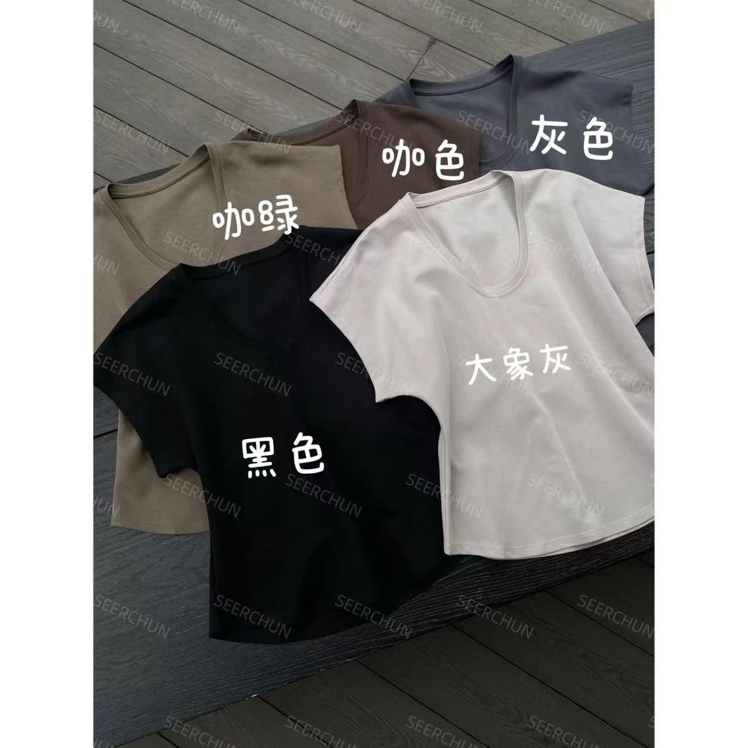 【纯纯女装】SEER CHUN高品质超显瘦蚂蚁腰U领T 51655