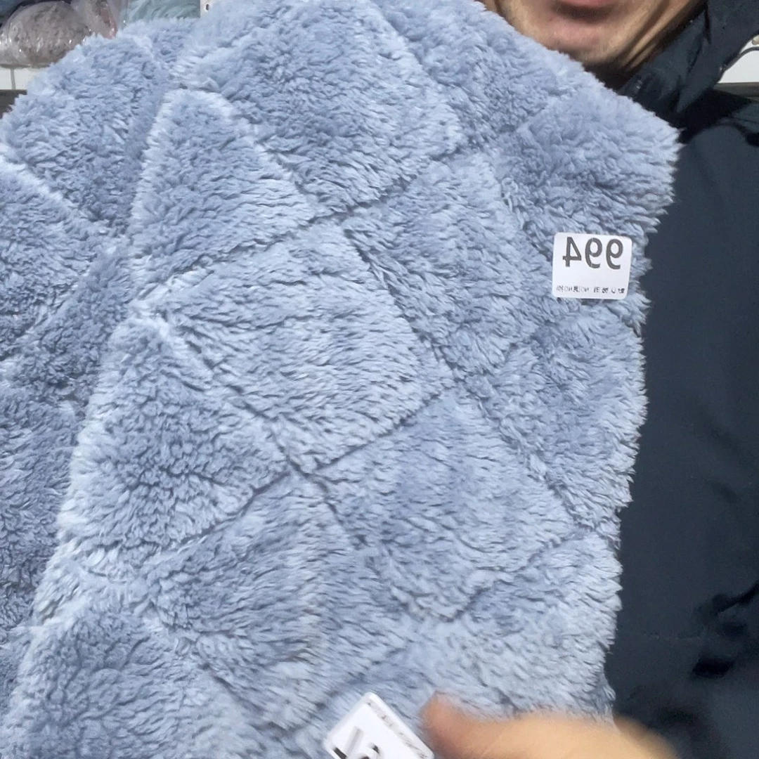 化纤宽1.75米尘土脏加厚款舒棉绒法兰绒双面绗棉1米价994