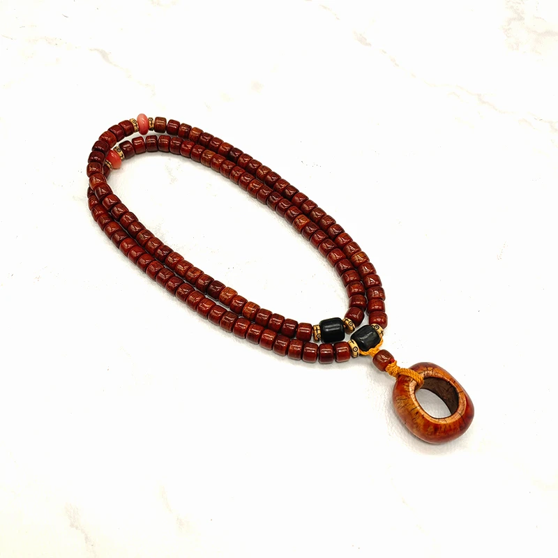  牦牛骨108颗手链黑驴蹄子骆驼骨手串项链毛衣链