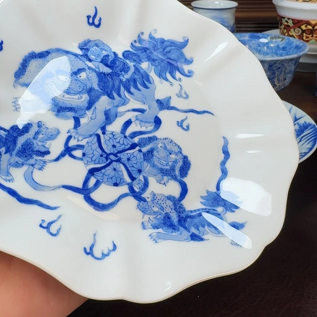 瓷片蛋***皮当代景德镇陶瓷手绘茶具