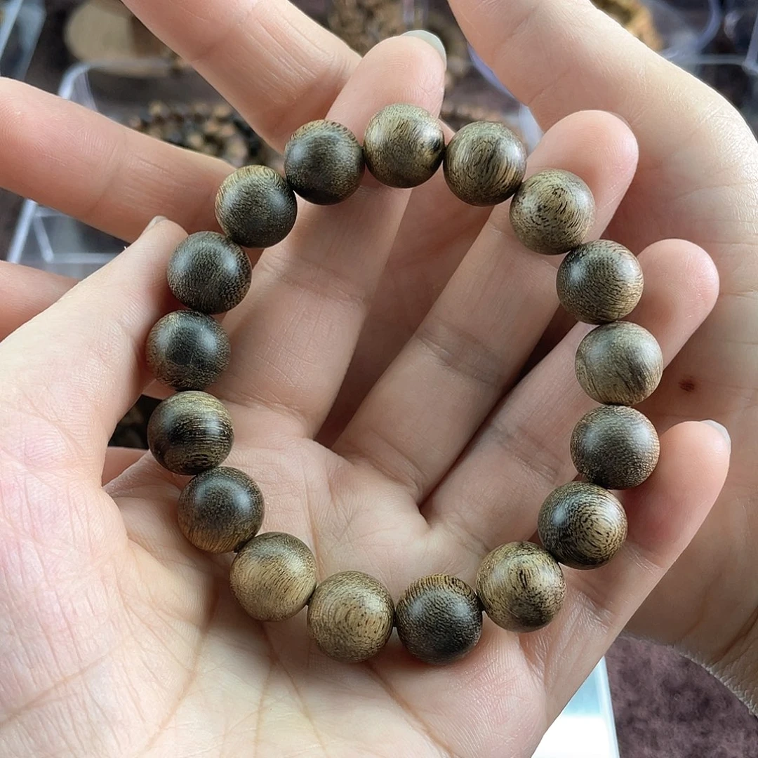 沉香手串霄*达拉干虎斑留疤