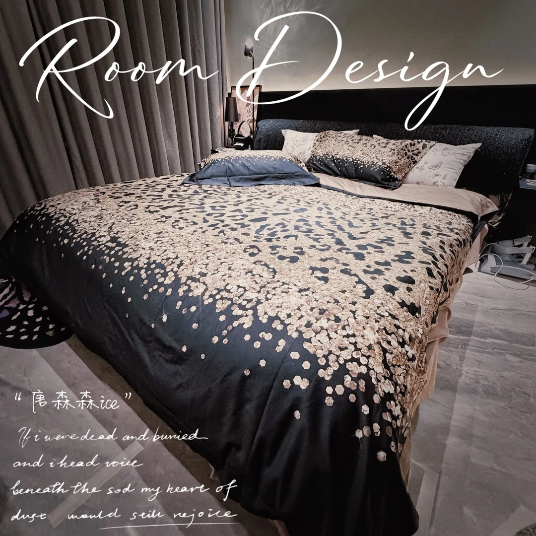 【唐森森专属】2025新款【钻石豹】高支高密长绒棉数码印花四件套