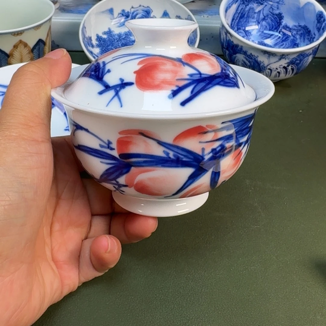 陶瓷景德镇纯手绘茶具圆圆238