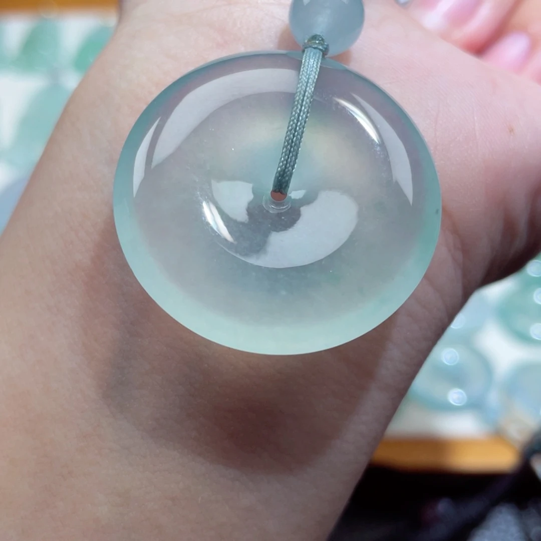 翡翠未镶嵌颈饰j****x平安扣（补差价）
