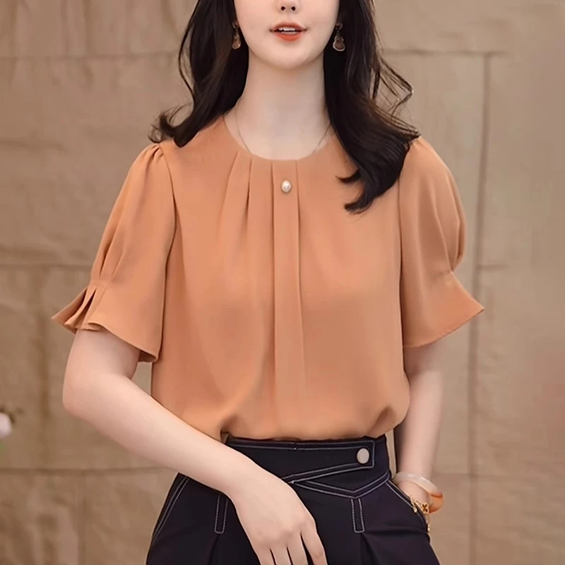 法式气质衬衫女2025夏季新款轻奢高级感时尚减龄宽松休闲显瘦上衣