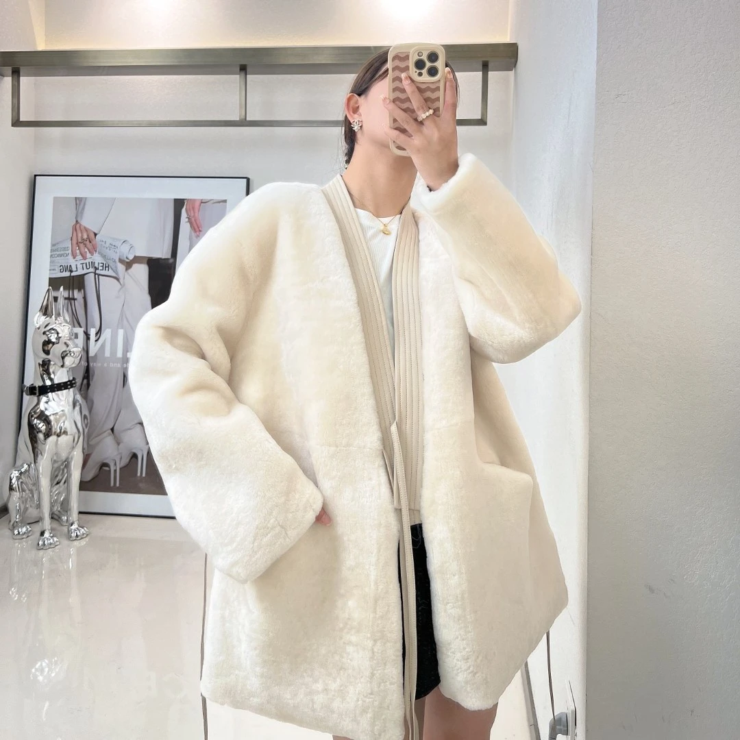 B新款【大白咩三店】绵羊毛皮外套5715