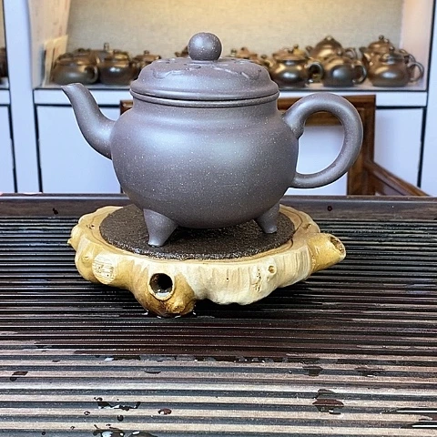 紫砂茶壶宜兴天青450cc