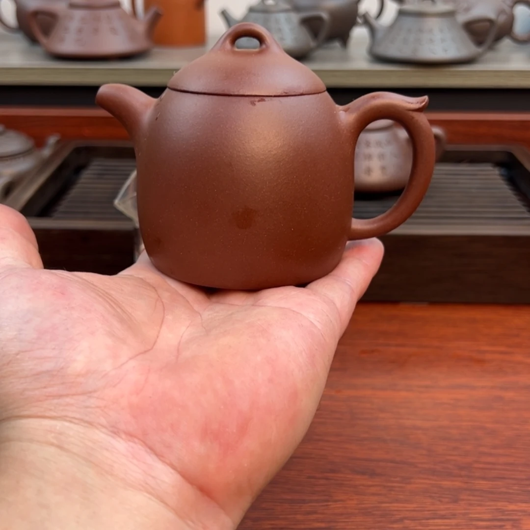 茶壶紫砂微瑕，秦权220cc 紫泥