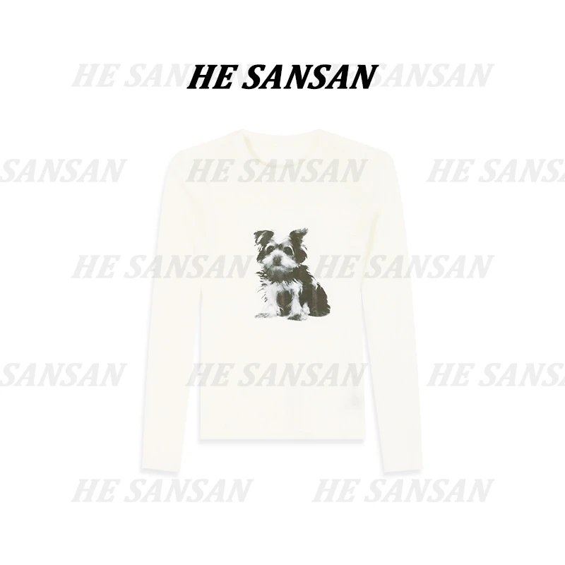 【SANSAN】休闲轻奢修身百搭圆领长袖上衣DY-90194