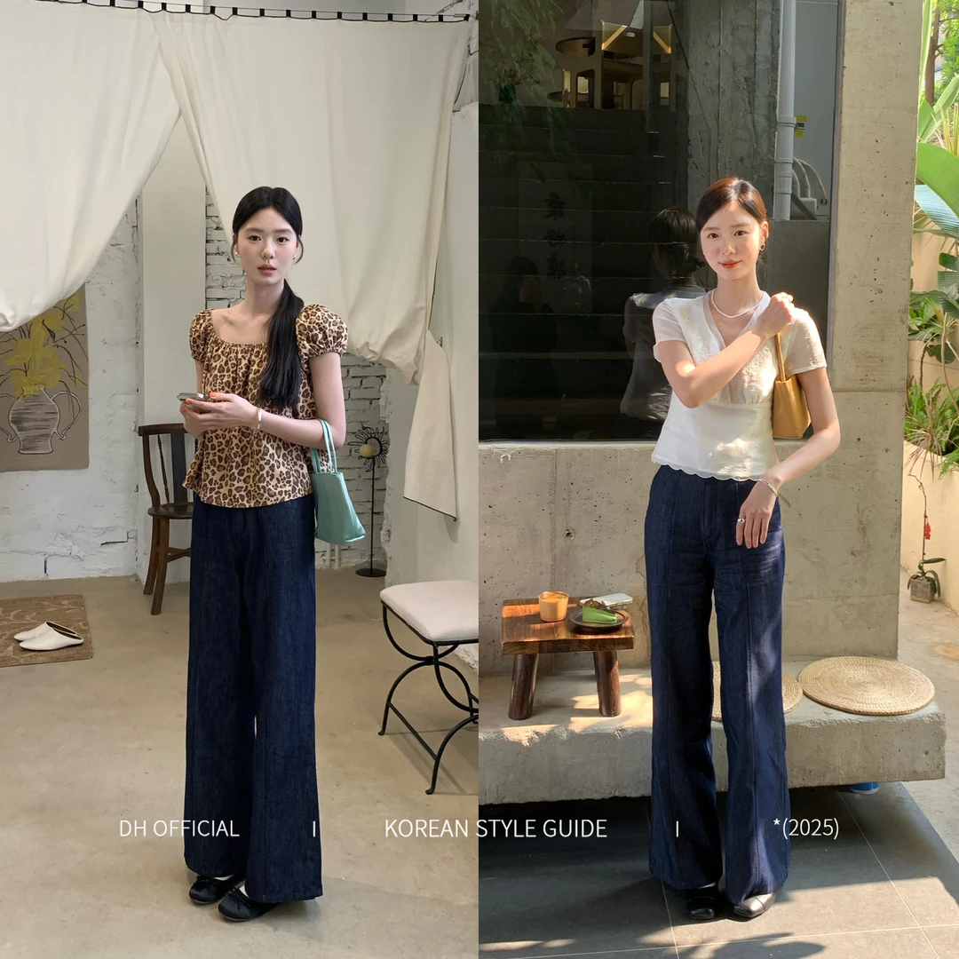 DHOFFICIAL大花【夏日腿精jeans】高腰修腿型显瘦微喇牛仔裤小众