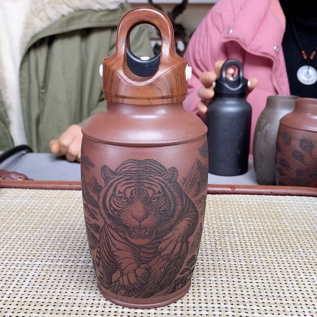 紫砂茶杯宜兴紫砂保温杯