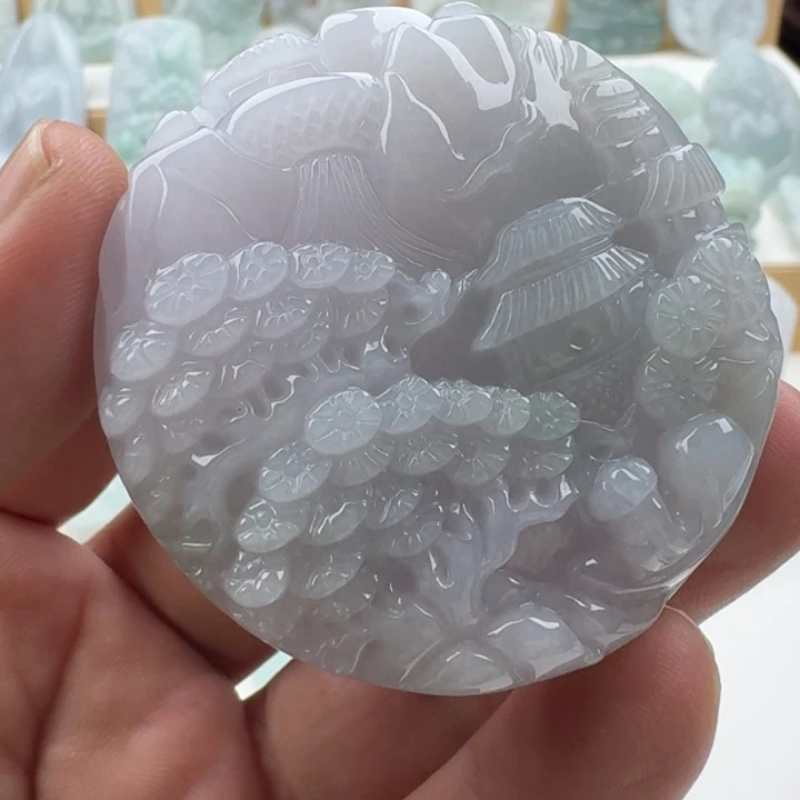 翡翠未镶嵌颈饰天然缅甸A货翡翠