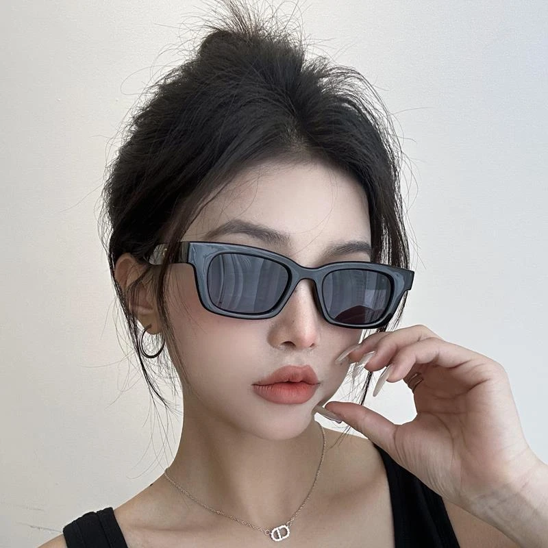 帕森精品牌黑色墨镜女款高级感显脸小2024新款方框小脸款专用眼镜
