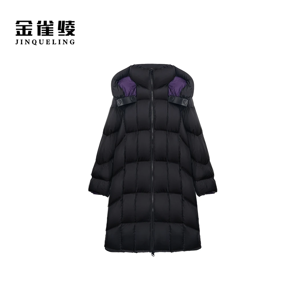 金雀绫【大珠峰】95白鹅绒保暖加厚加宽加大长款羽绒服SZA4YW702