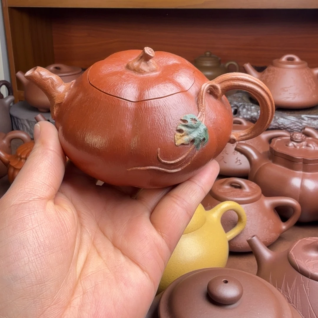 茶壶紫砂薄胎南瓜容量180
