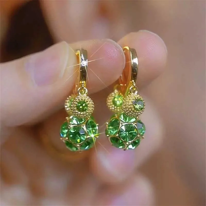 925银针耳饰 2025春季新款绿色清新耳坠高级感时尚气质