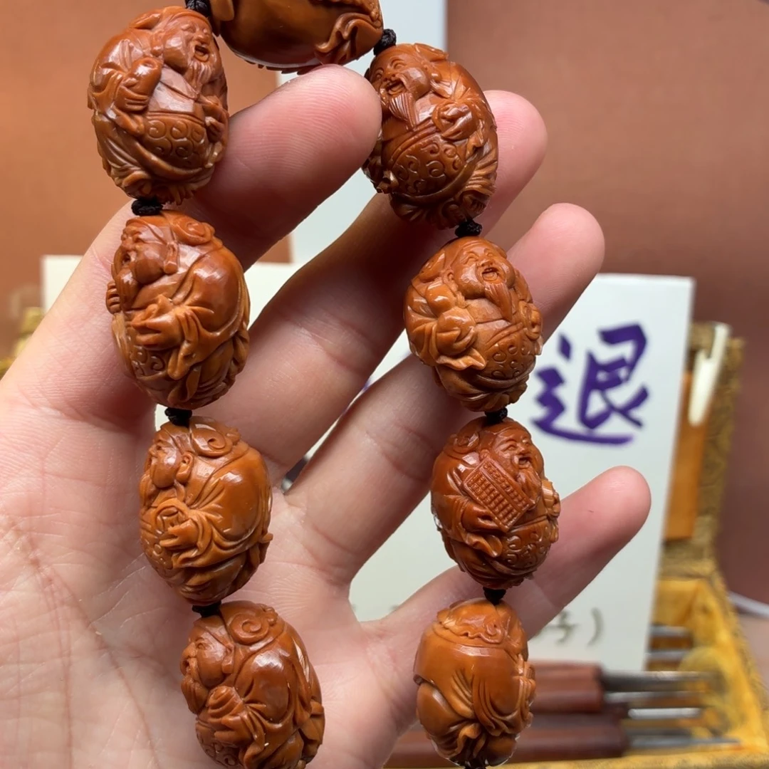 橄榄核手串大官帽财神