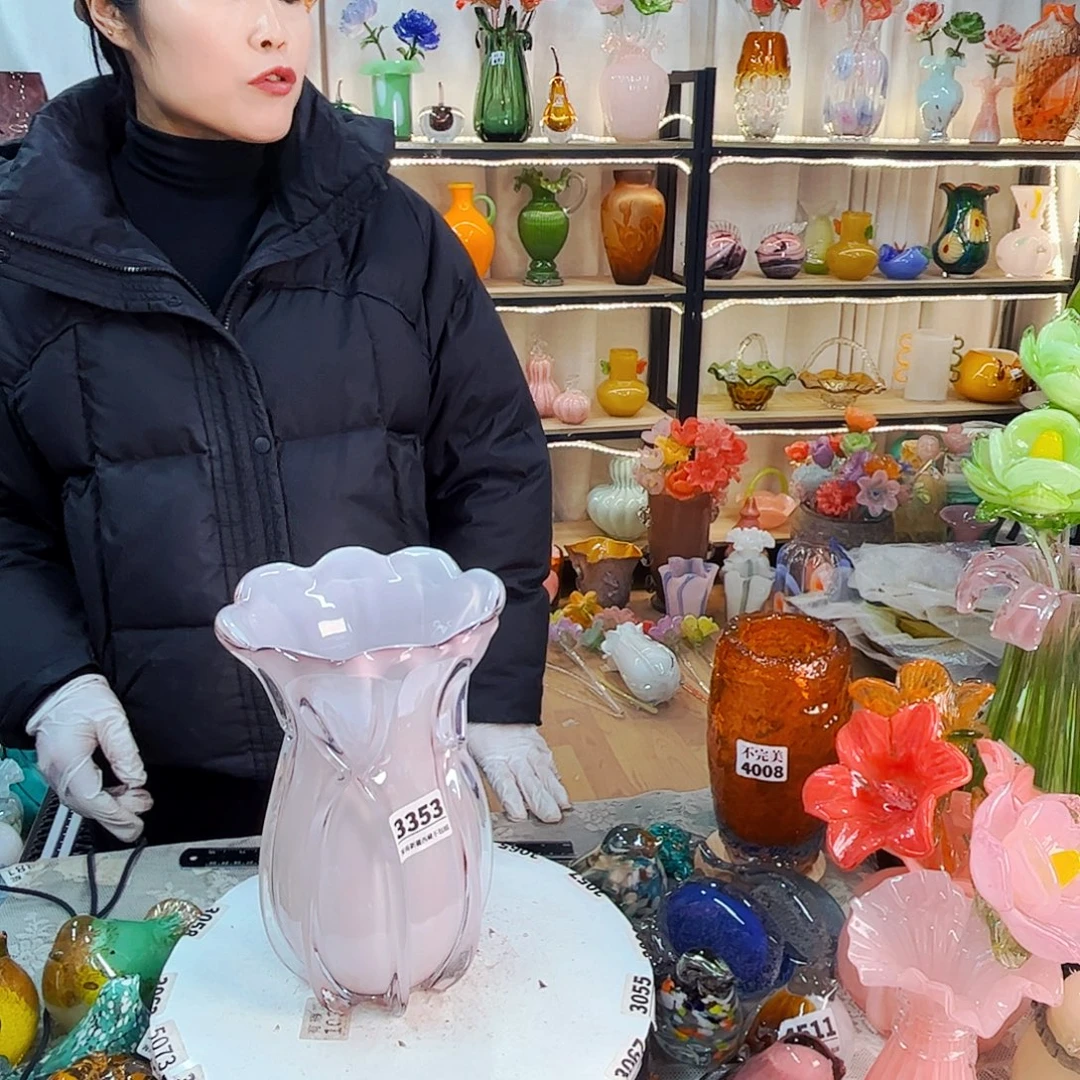 花瓶家悦美居琉璃摆件