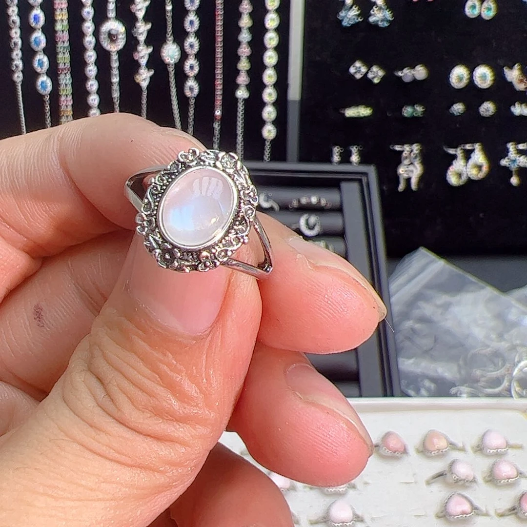 紫晶珠宝半成品银S925镶嵌