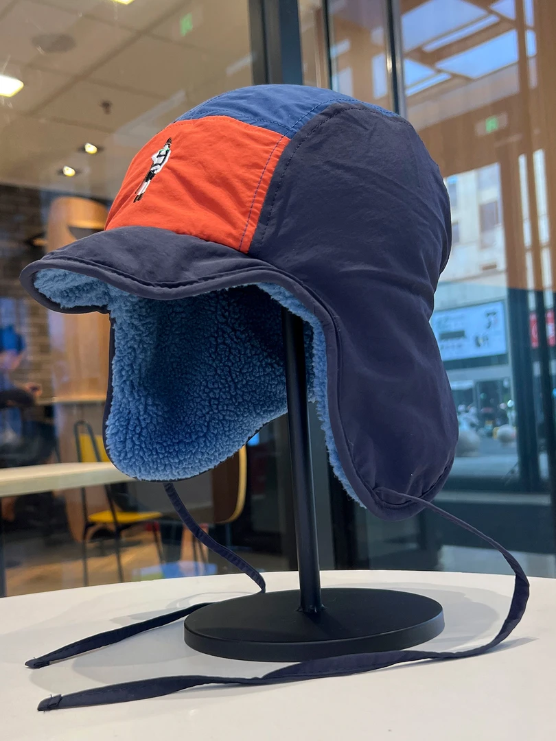 复古蓝色加绒男女户外登山保暖防寒护耳防风男士冬天网红款帽子