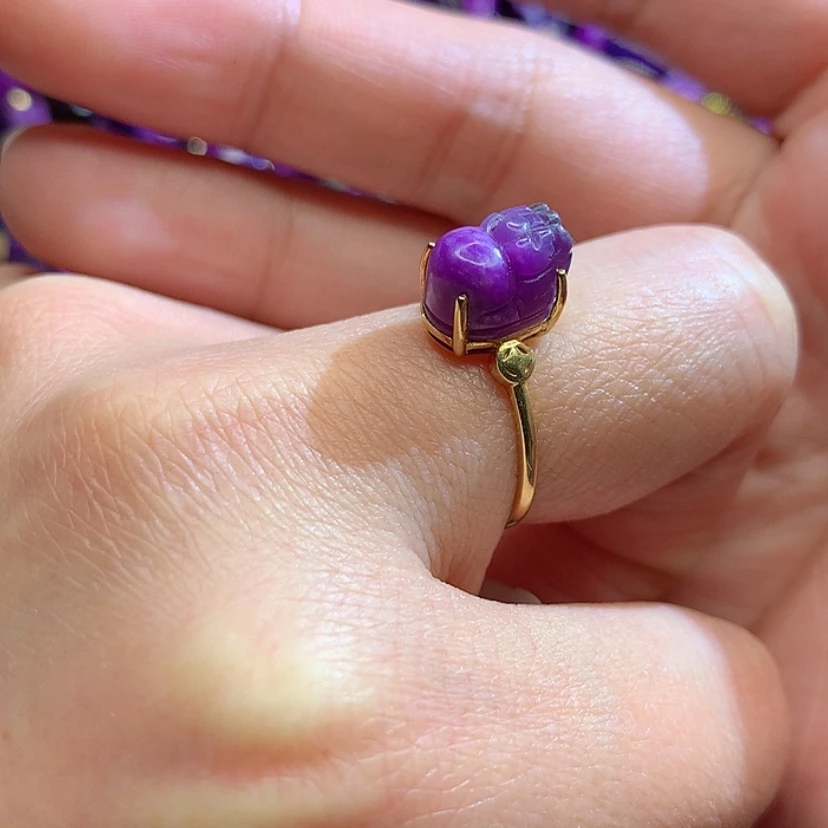 【闪购商品】苏纪石（舒俱来）戒指18K金镶嵌春**开