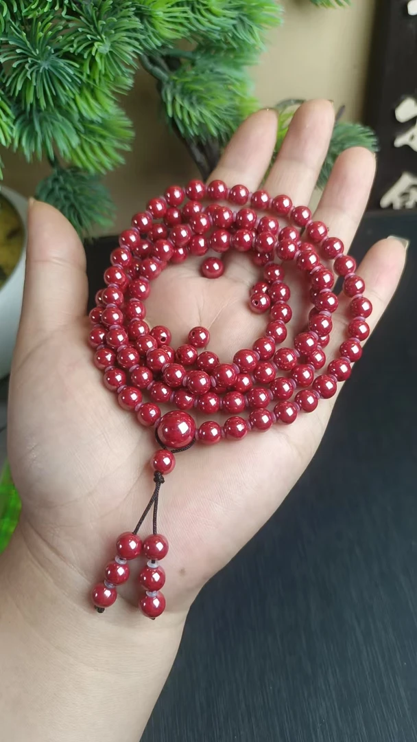 含辰砂工艺品辰砂0.6 四圈手串