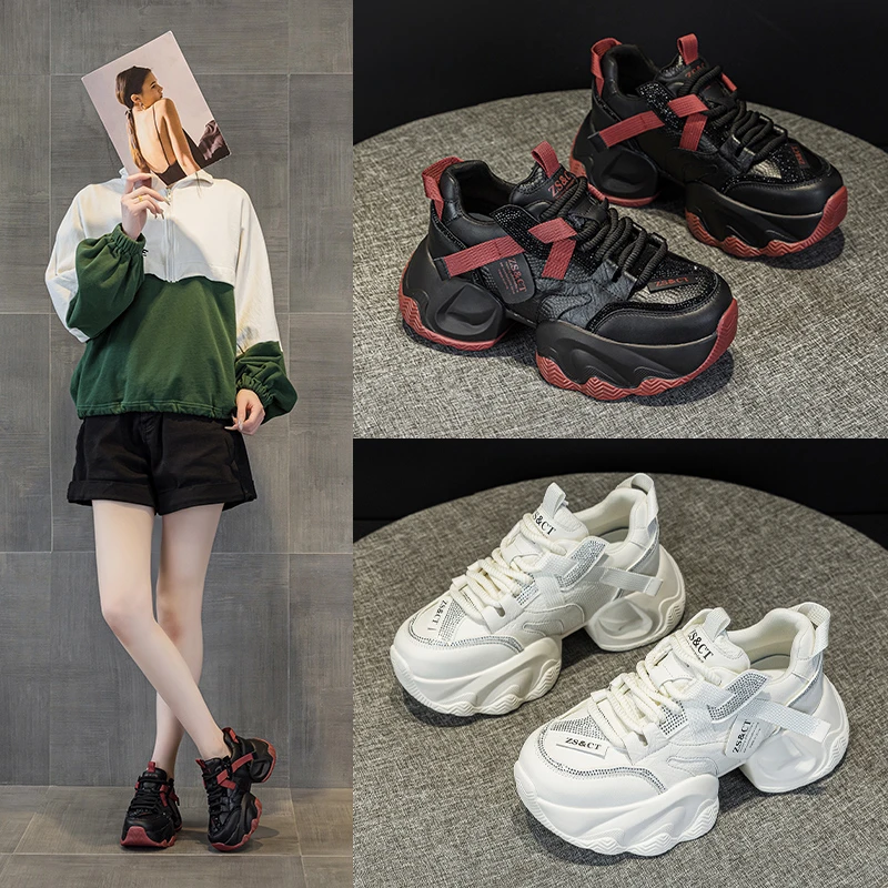 2088-1【33码-40码】真皮乐福鞋休闲鞋女7cm厚底单鞋女鞋直播2024