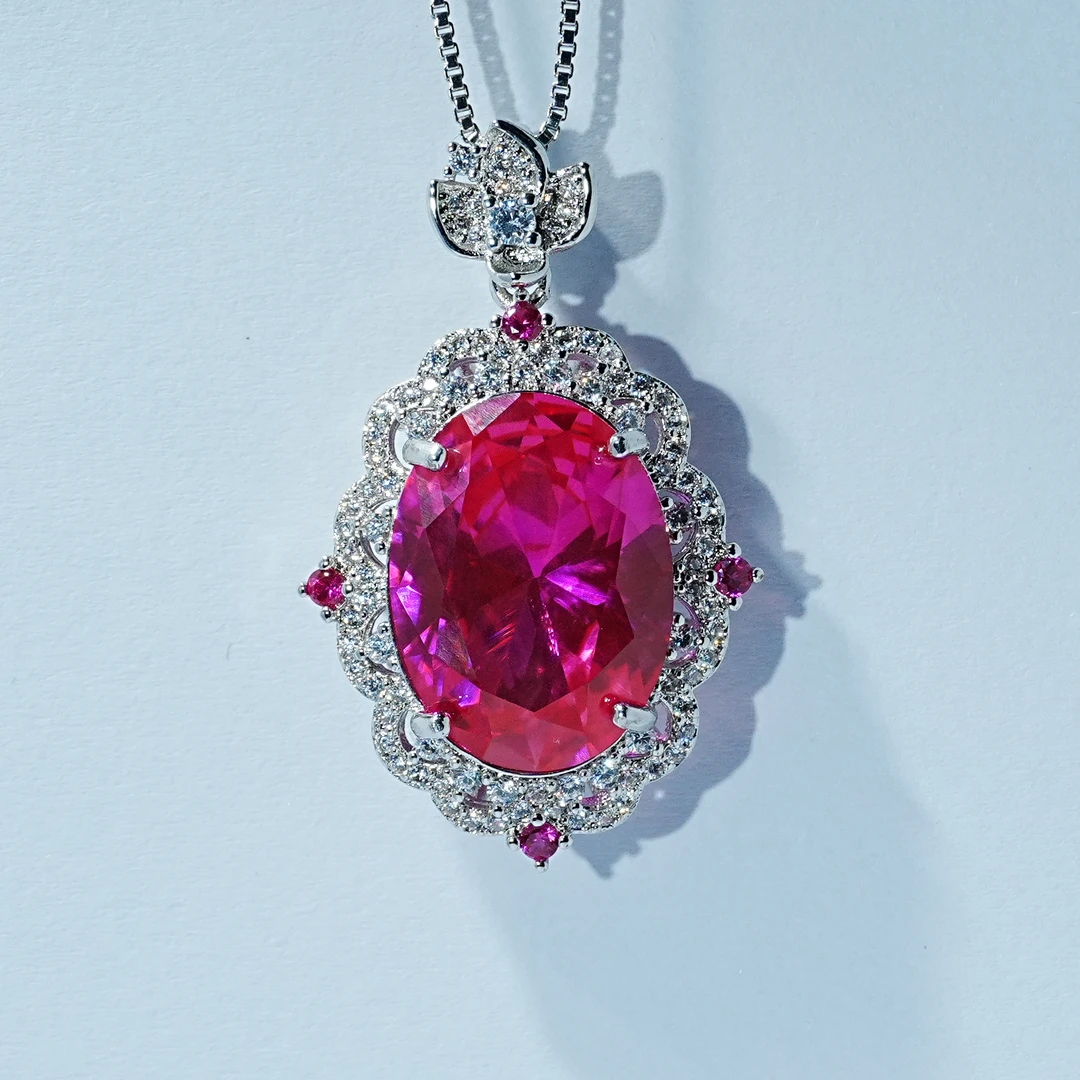 矿区高定【美吉豪】-典藏轻奢-粉色蓝宝石-吊坠-479