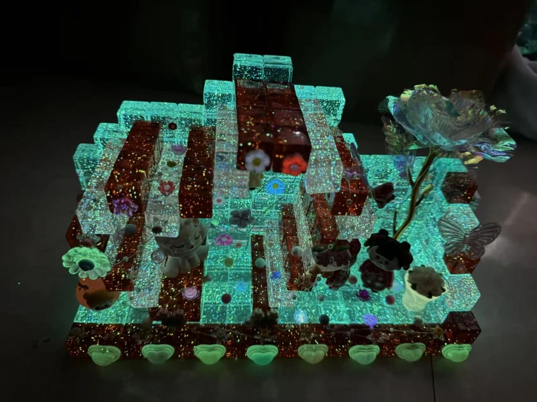 爆闪夜光平面18mm冰块（深色系）